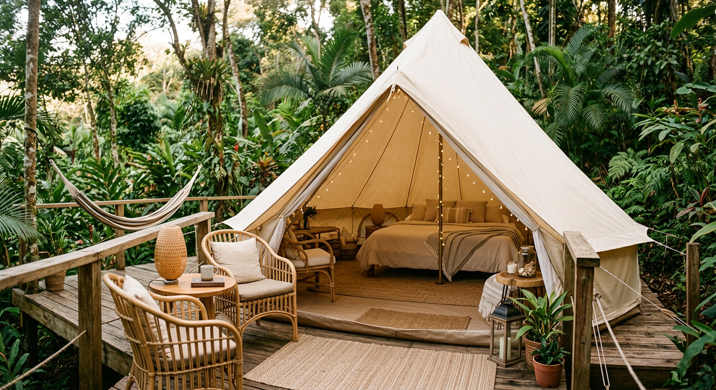 Canvas Bell Tent at Luxury Camp